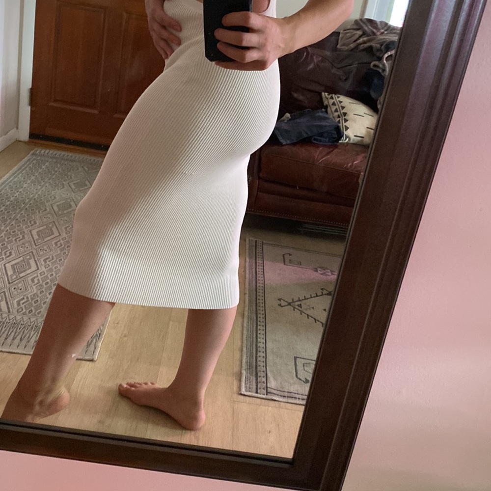 Elevated Knit Side Cutout ribbed midi dress - Picture 9 of 9